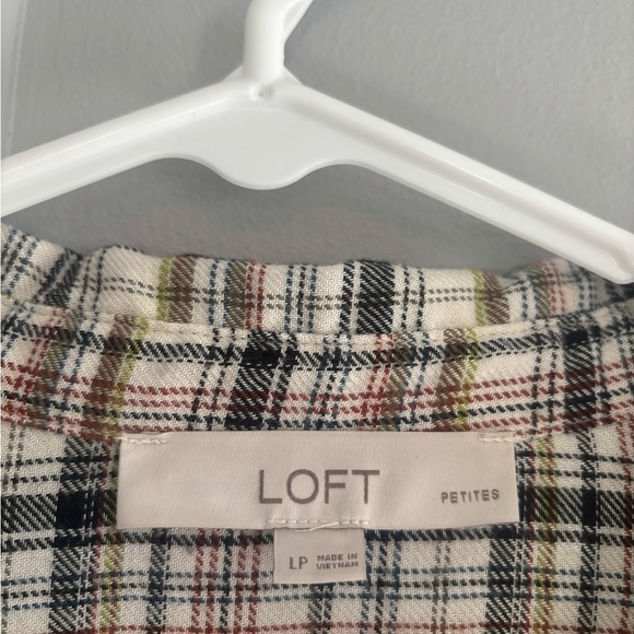 LOFT Multicolor Plaid Oversized Dress - Petite Lg - Picture 4 of 9